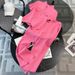 Women's new summer style, fashionable and stylish, goods, short-sleeved wide-leg pants, two-piece suit_ecoleips.com