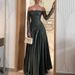 Elegant Strapless Evening Gown – Long Sleeve Lace & Satin Formal Dress In Emerald Green Movement Engineering_ecoleips.com