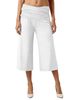 Women's Elegant Trousers, Solid Color, Straight Leg, Cropped Style, Loose Fit, Slimming, Low-waisted, Elongating The Legs, Versatile Casual Trousers, Suitable For Everyday Wear, Leisure, And Vacations._ecoleips.com