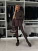 English Title: Women's Casual Solid Color & Print Hoodie Set, Loose Fit Two-Piece For Autumn Winter_ecoleips.com