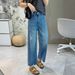 Wang Xiaojing Yihan Fashionable Draped Tencel Ripped Jeans Women, Thin Cropped Pants, Summer Style For Petite Women_ecoleips.com