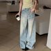 American-style High Street Straight-leg Jeans For Women, 2025 New Model, Light Blue, Stylish Design, Slimming,_ecoleips.com