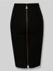 K Striped Zippered Double-Sided Sexy High-Waisted Bodycon Skirt Half Skirt_ecoleips.com