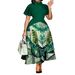 Women's Clothing Women's Plus Size Dress Elegant Lapel Ruffle Sleeve Full Skirt Style Summer Fashionable For Formal & Casual For Women_ecoleips.com