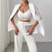 European And American Cross-border 2026 Spring Women's Fashion Lace Embroidered White Casual New Blazer For Women_ecoleips.com