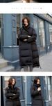 New Women's 90-down Solid Color White Goose Down Medium And Long New Women's Clothing Thickened Down Jacket_ecoleips.com