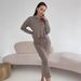 2025 Fall/Winter New European American Style Knit Set For Women: Soft Core-Spun Yarn Sweater With Slit And Tie-Waist_ecoleips.com