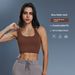 New Strapless Sports Vest, Feminine, Sexy Backless Halter Neck, Pleated Fitness Yoga Bra. (Dropshipping Available)_ecoleips.com