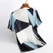 Women's Clothing Simulation Silk T Shirt Tops Summer Ice Silk Printing Mother's Dress To Cover The Belly And Show Thin Large Size Bottoming Shirt_ecoleips.com