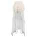 Elegant Casual Women's Irregular Hem Midi Skirt Elastic Waist A-Line Thin Summer Pleated Mid-Calf Casual England Style_ecoleips.com