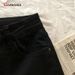 Plus-size Fashion Black Jeans Women, New Spring/summer Style, Versatile Slim-fit Mid-waist Micro-flared Long Pants For_ecoleips.com