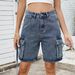 Women's Clothing Women's Summer New Fashion Washed Denim Workwear Shorts_ecoleips.com