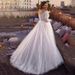 New Trailing Wedding Dress V Neck Long Sleeved Wedding Dress Puffy Skirt High End Light Luxury Wedding Dress_ecoleips.com