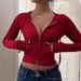 Sexy Drawstring Hoodie - Trendy Long-Sleeve Cropped Top For Women, Streetwear Pullover With Adjustable Fit (Red/White/Black, S-Xl)_ecoleips.com