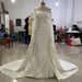 Women's Lightweight Satin Wedding Dress Long Lace Sleeves Off-the-Shoulder Floor-Length Slimming Gown for Bridal Receptions And Evening Banquets_ecoleips.com