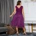Elegant plus size dress for fat women V-neck temperament slim polka dot high-end dress for women_ecoleips.com