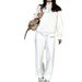 2026 New Spring Women's Clothing European American Fashion Casual Loose Versatile Solid Color Long Sleeve Sweatshirt And_ecoleips.com