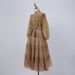 Women's Clothing Retro Palace Style Half High Collar And Lace Long Dress_ecoleips.com