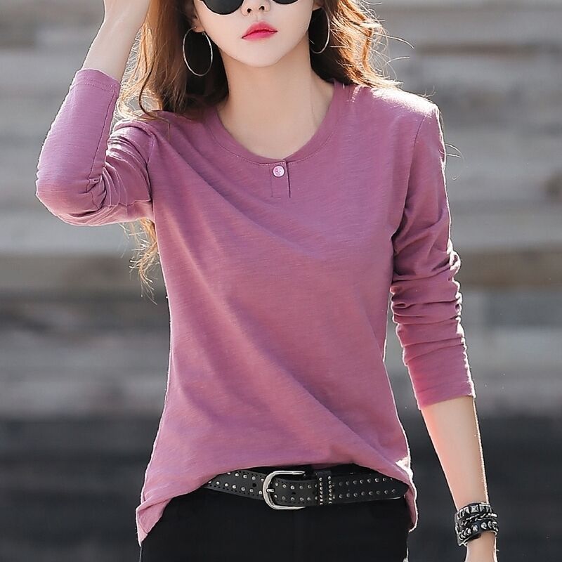 The 2026 Autumn/Winter Korean-Style Long-Sleeved T-Shirt Is Designed For Women, Featuring A Slimming Fit And Versatile S_ecoleips.com