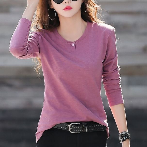 The 2026 Autumn/Winter Korean-Style Long-Sleeved T-Shirt Is Designed For Women, Featuring A Slimming Fit And Versatile S_ecoleips.com