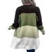 Autumn And Winter Design Mid-Length Knitted Cardigan Contrast Patchwork Sweater Jacket_ecoleips.com
