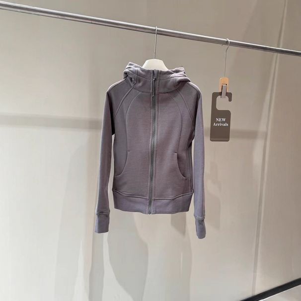 Pure Original Gold Label Lulu Full-zip Sweatshirt, Women's Scuba Hoodie, Sports Casual Yoga Jacket_ecoleips.com