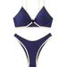 Women's Clothing Color Halter Neck Sexy Swimsuit Female Beach Swimsuit Bikini Suit_ecoleips.com