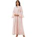Verve New Muslim Women's Robe Elegant Sequin Embroidered Long Dress Saudi Dubai_ecoleips.com