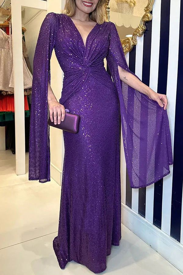 Women's Clothing Party Personality Sequin Casual Loose Sexy Dress_ecoleips.com