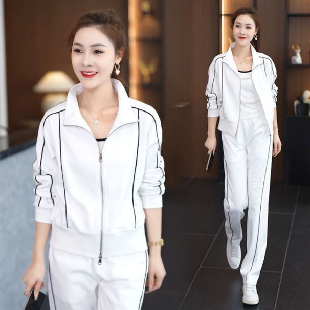 Women's Clothing Youthful Slimming Two Piece Set Casual Sportswear Fashionable Cardigan Sweatshirt And Sweatpants Popular Early Autumn_ecoleips.com