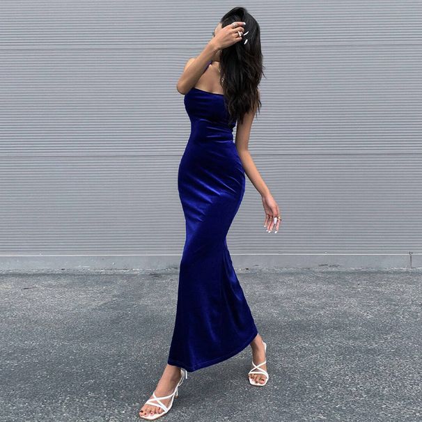 2026 Autumn Winter New European And American Women's Fashion Waist-Cinching Slim Fit Bodycon Sexy Backless Mermaid Party_ecoleips.com