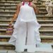 "Elegant Sleeveless Midi Skirt & Trousers Set - Solid Color Office Commuter Outfit For Women - Breathable Comfort Fit S/M/L/XL/XXL/XXXL"_ecoleips.com