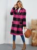 Premium Double-Faced Wool Coat - Long Plaid Trench Coat With Notched Lapel, Winter Elegant Overcoat For Women_ecoleips.com