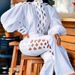 Women's Elegant Professional Lace Shirt Set Long Sleeved Solid Color Trousers Retro Two Piece Outfit_ecoleips.com