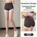 Women's Safety Pants Anti-Exposure No Curling Leggings Thin Outer Wear Solid Color Shark Pants Three Quarter Shorts For Summer_ecoleips.com