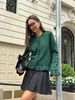 Women's Long Sleeved Ruffled Knit Cardigan Autumn/Winter Casual Solid Color Sweater Single Breasted European American Style_ecoleips.com