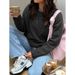 Simple And Fashionable Woolen Long Sleeve Solid Color T-Shirt Top Women's Autumn And Winter Crew Neck Loose Sweater Whol_ecoleips.com
