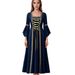 K European And American New Elegant Long Dress, Medieval Retro Court Style Long Sleeved Dress_ecoleips.com