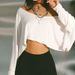 Relaxed Fit off Shoulder Long Sleeve Sweatshirt Casual Instagram Style Cropped Top Loose Fitting Slimming Effect American Hot Girl_ecoleips.com