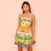 Women's Clothing Casual Fashion Printed Sleeveless Lapels Stitching Lace Dress_ecoleips.com