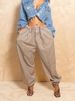 K Women's New Fashionable, Casual, Loose And Trendy Leg Tied Pants, Cropped Pants_ecoleips.com