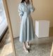 Women Temperament Waist Slim Shirt Dress Female Temperament Long Skirt_ecoleips.com