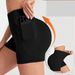 European And American Summer Sports Fitness Yoga Shorts High Waist Hip Lift Three Quarter Pants Pocket Quick Drying Peach Hip Cycling Pants Women_ecoleips.com