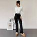Women's Knitted Long Sleeve Turtleneck Sweater With Cable Twist Design - Classic Retro Style Casual Wear In White (S/M/L/Xl)_ecoleips.com