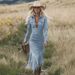 Vintage Western Cowgirl Fringe Hem Slim Fit Dress With Suede Fabric - Boho Chic Flowy Long Sleeve Party Dress (Camel, Silver Gray, Pink, Sky Blue)_ecoleips.com