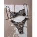 Women's Clothing Women's Sexy Leopard Print Two Piece Swimsuit High End Style Three Piece Bikini Beach & Pool Ready_ecoleips.com