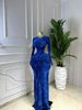 Spot European And American Dresses 2026 Spring INS Temperament Pleated Ribbon Round Neck Long Sleeved Printed Slim Fit Dress Long Skirt_ecoleips.com