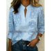 Women's Digital Printed Casual Pullover Shirt Top Versatile Spring Summer New_ecoleips.com
