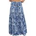 Elegant Floral Print Summer Dress For Women Loose Fitting Mid-Length A-Line Skirt With Fitted Waist Spring/Autumn Regular Size_ecoleips.com