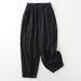 Suitable For All Seasons 2024 Cotton Lantern Women's Artistic Temperament Linen Slimming Loose Plus Size Casual Pants_ecoleips.com